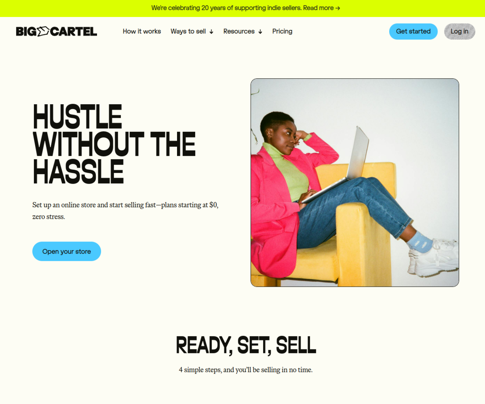 Big Cartel website preview