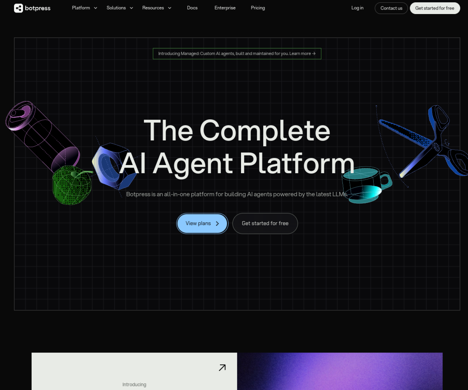 Botpress website preview