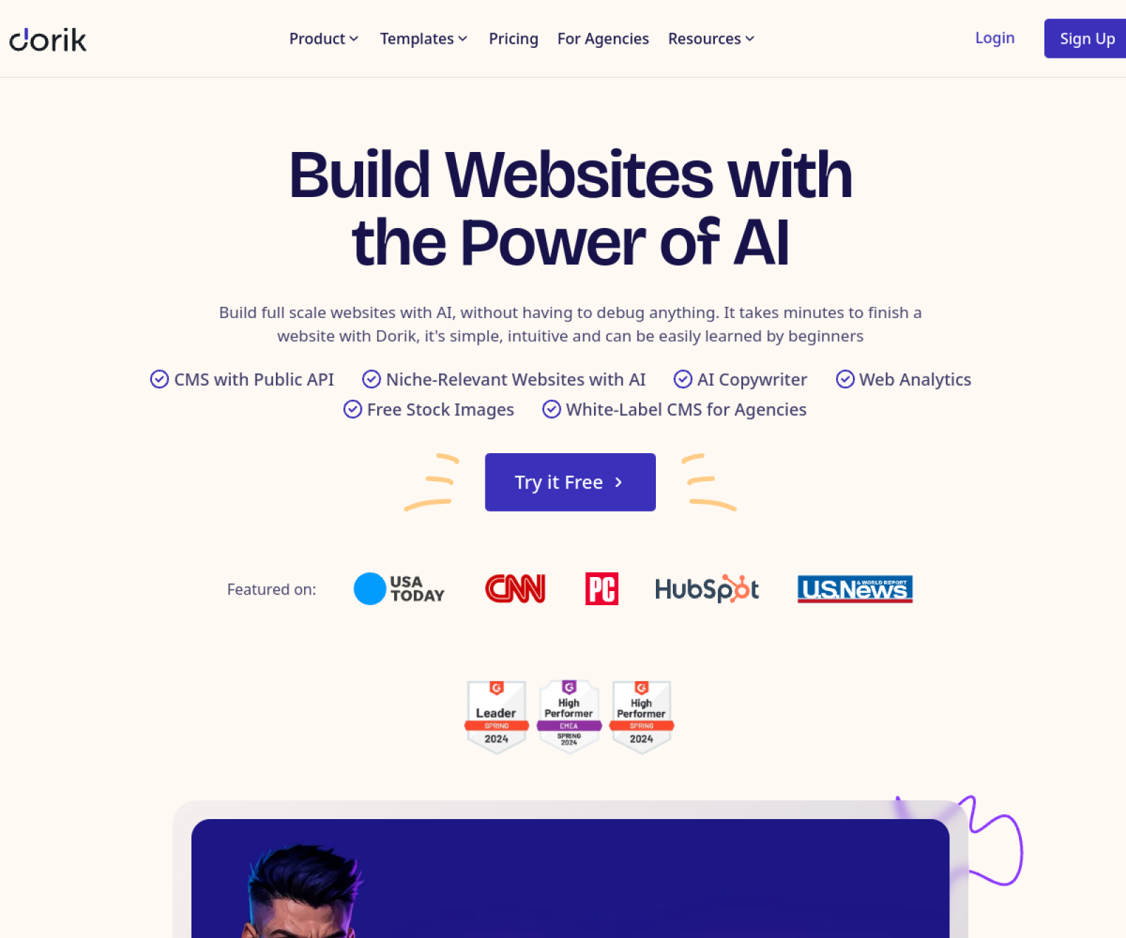 Dorik website preview
