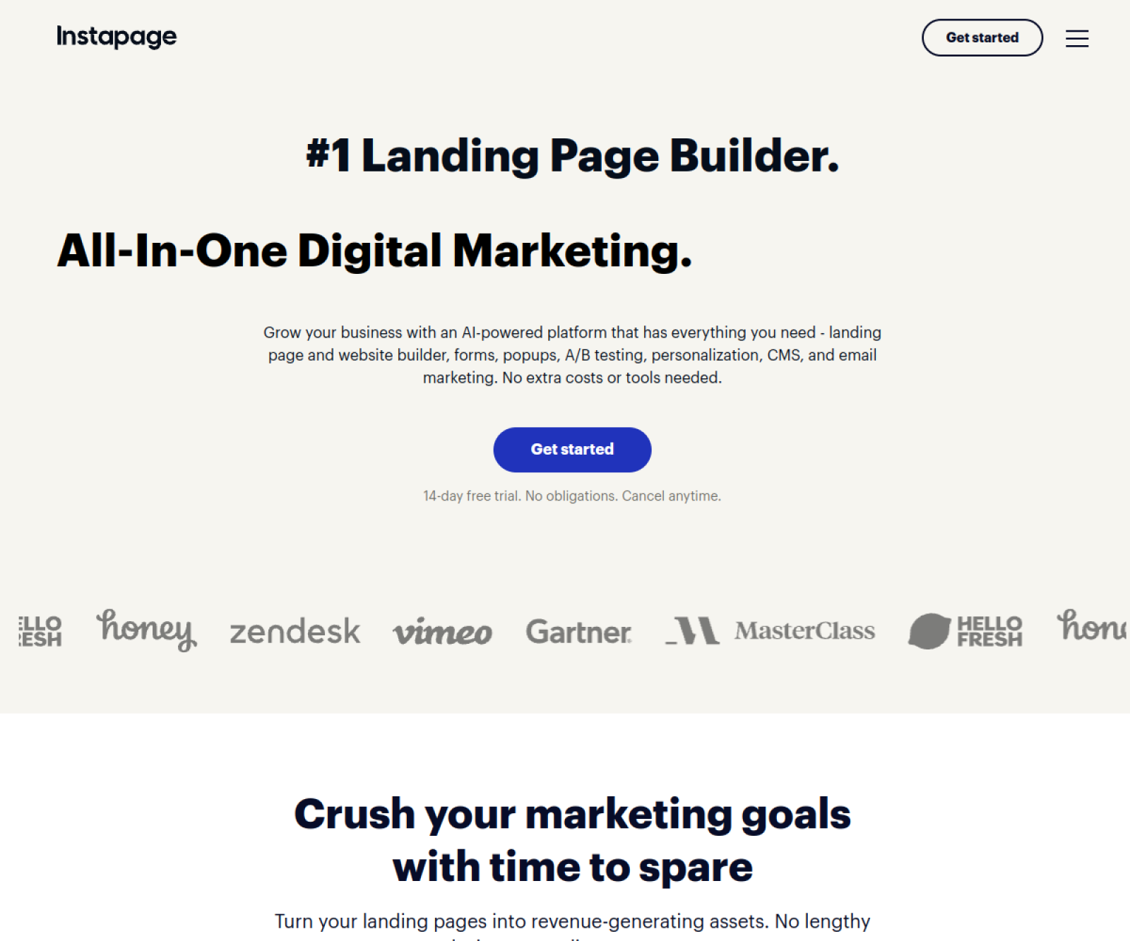 Instapage website preview