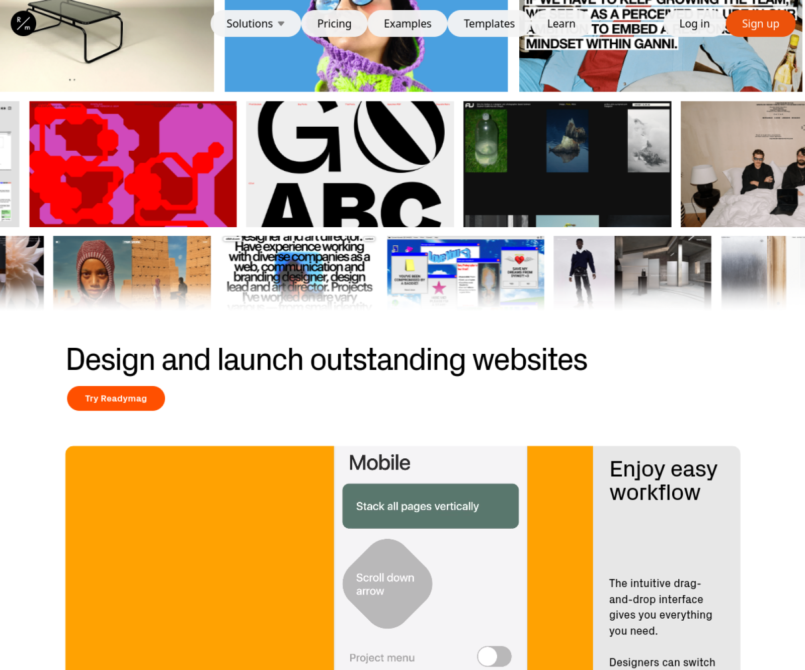 Readymag website preview