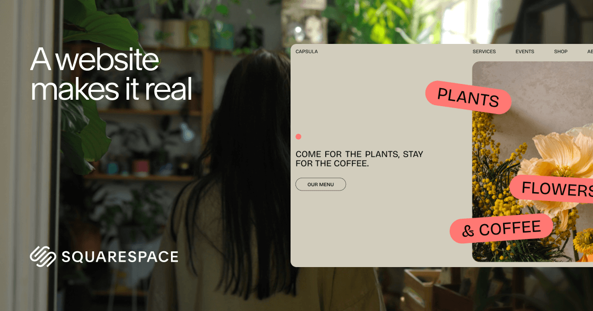 Squarespace homepage preview